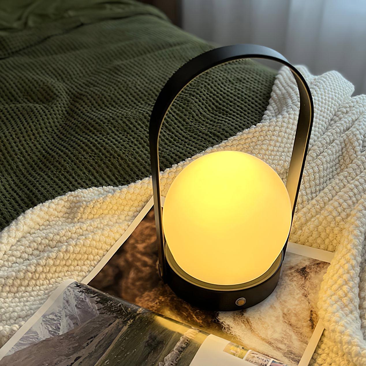 Zenon Glass Minimalist Table Lamp-Neutral Decor