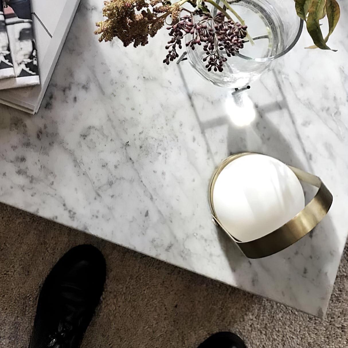 Zenon Glass Minimalist Table Lamp-Neutral Decor