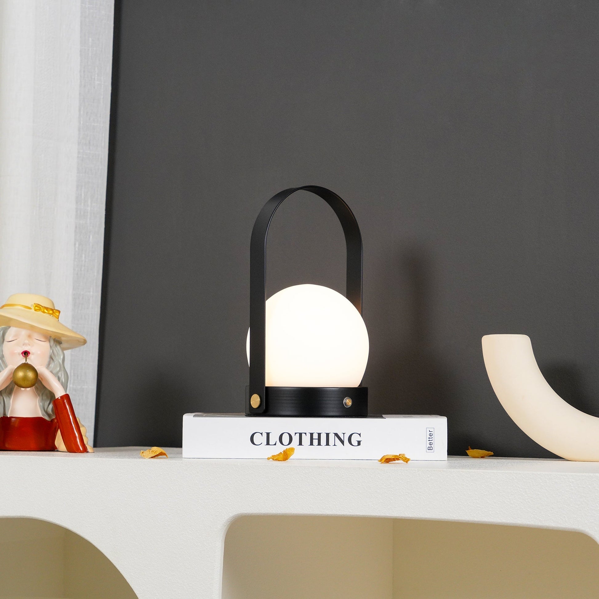 Zenon Glass Minimalist Table Lamp-Neutral Decor