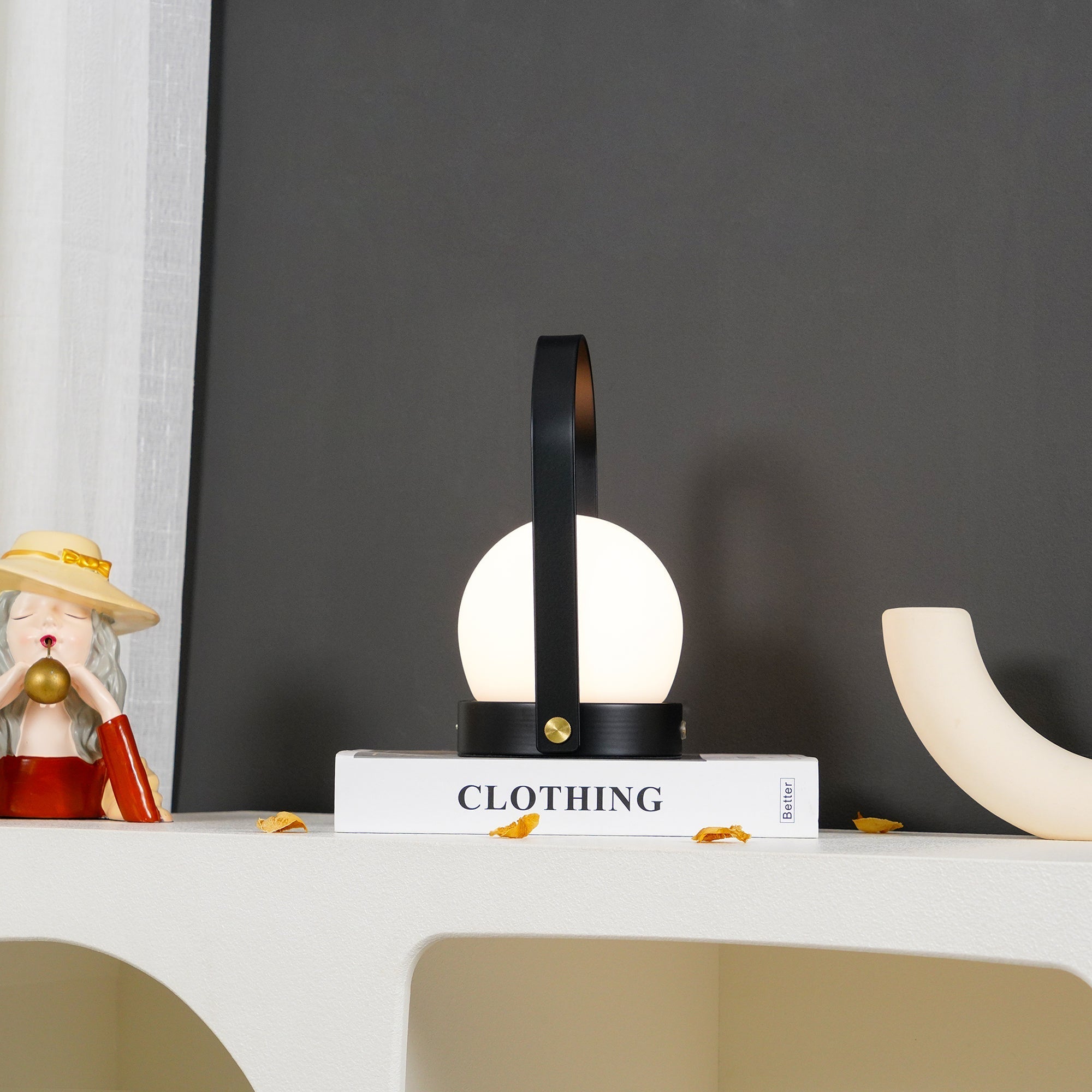 Zenon Glass Minimalist Table Lamp-Neutral Decor