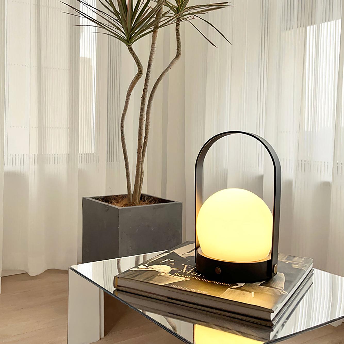 Zenon Glass Minimalist Table Lamp-Neutral Decor