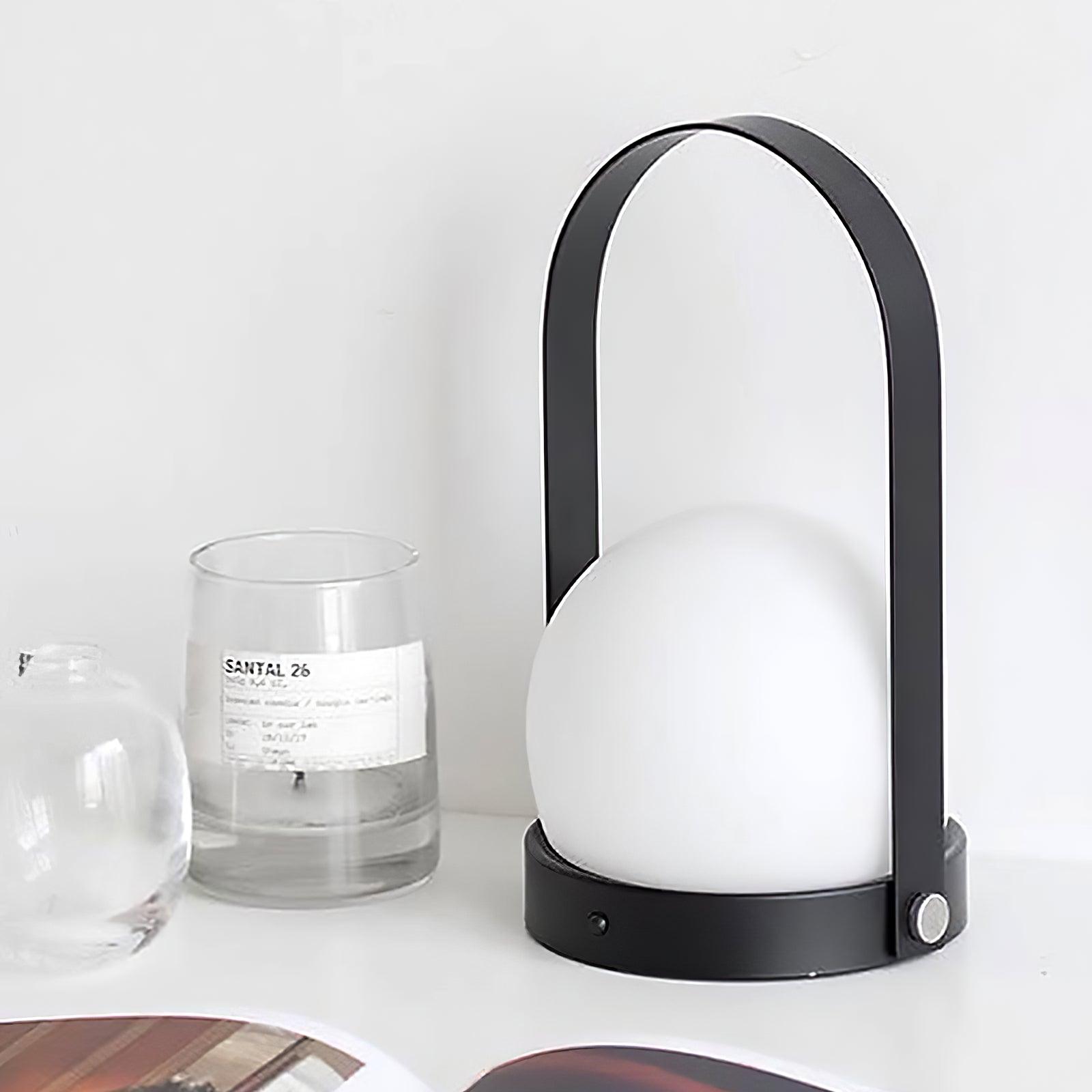 Zenon Glass Minimalist Table Lamp-Neutral Decor