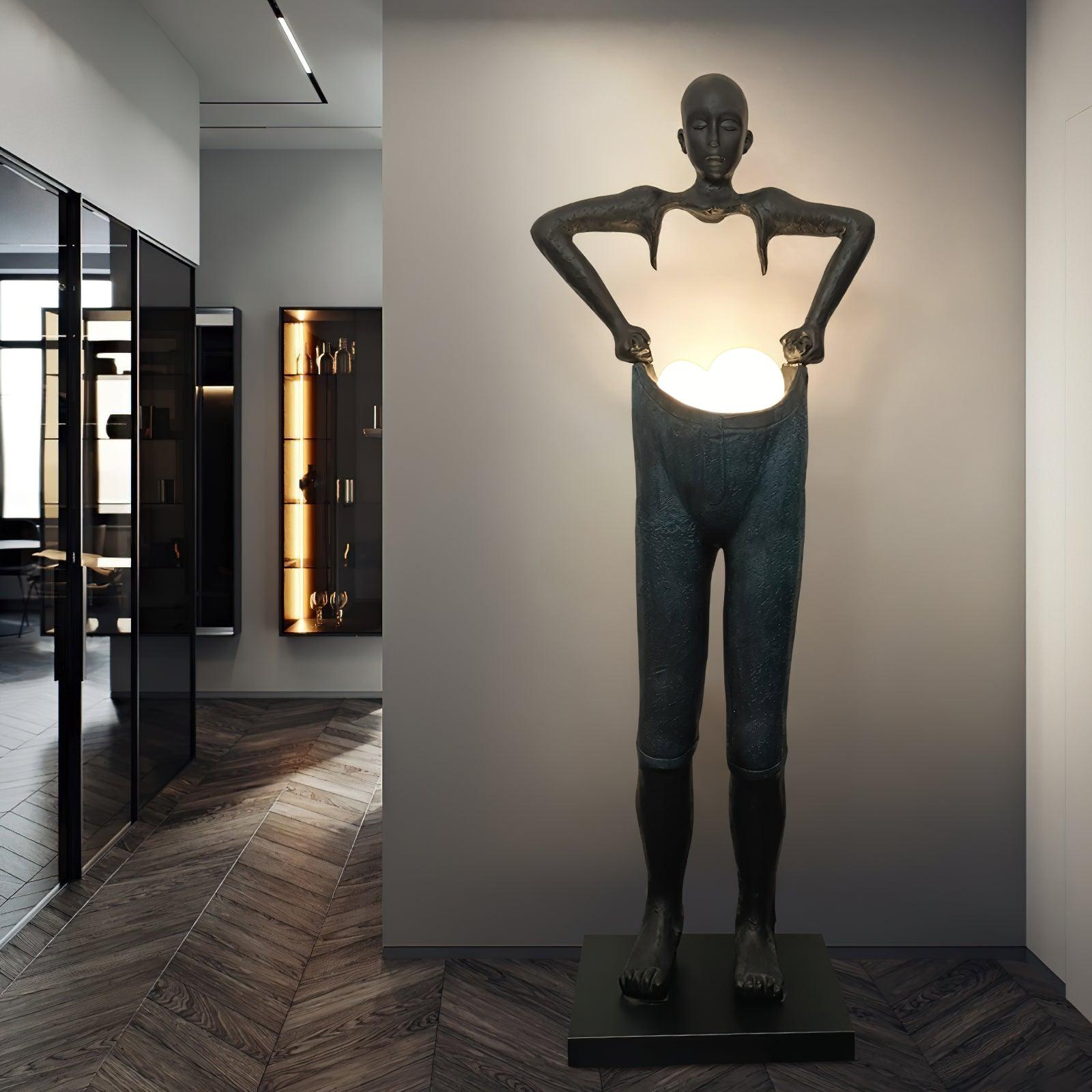 Vamiryra Sculptural Black Floor Lamp-Neutral Decor