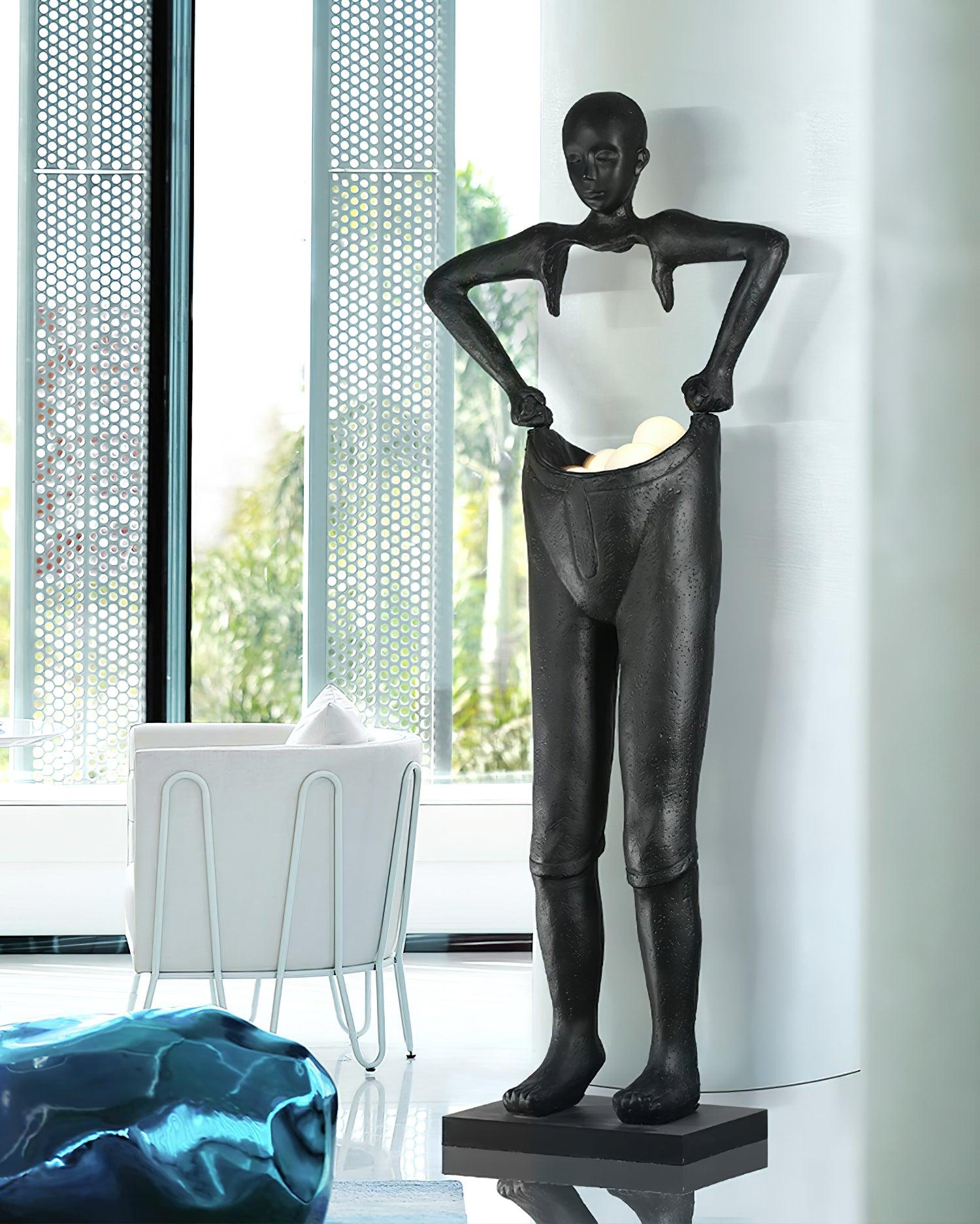 Vamiryra Sculptural Black Floor Lamp-Neutral Decor