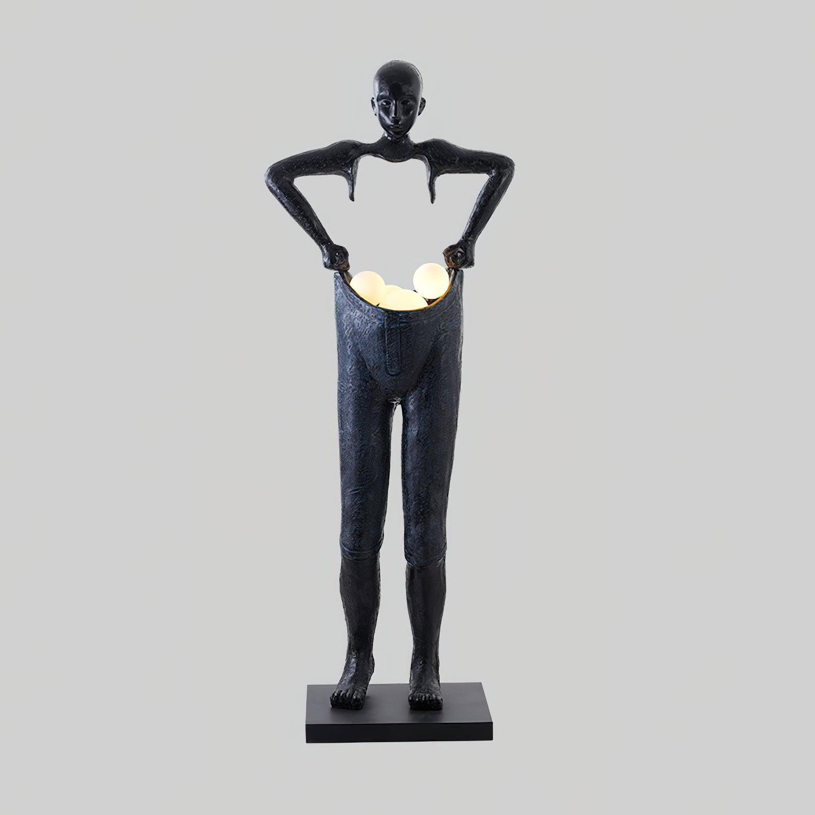 Vamiryra Sculptural Black Floor Lamp-Neutral Decor