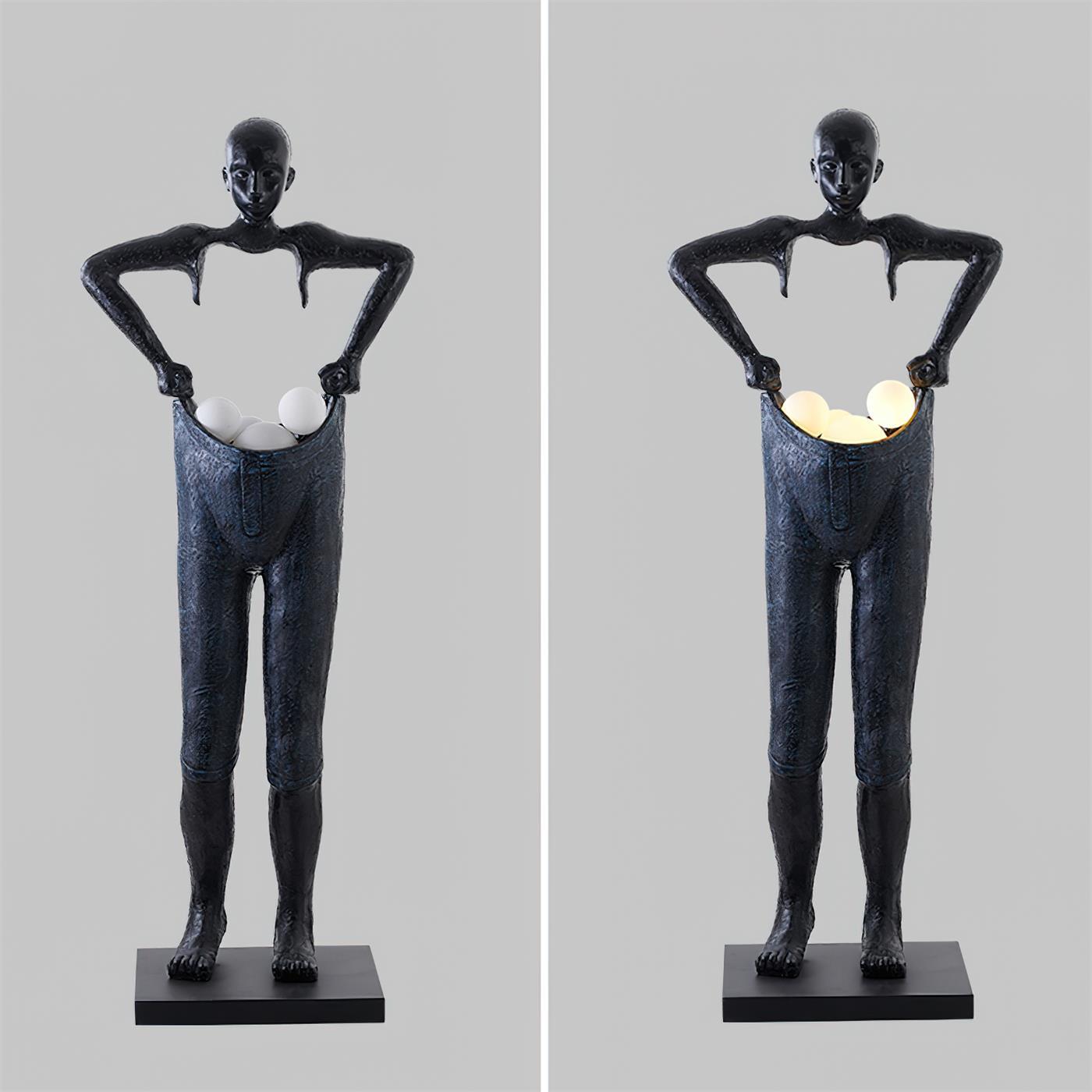 Vamiryra Sculptural Black Floor Lamp-Neutral Decor