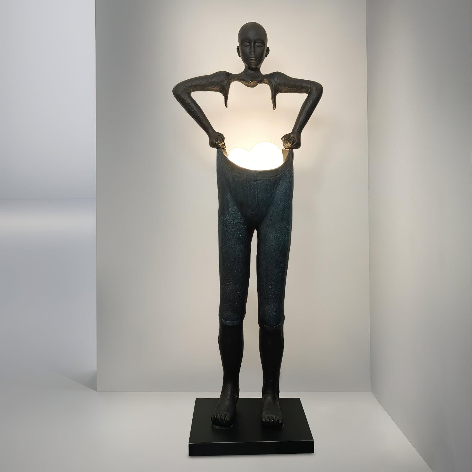 Vamiryra Sculptural Black Floor Lamp-Neutral Decor