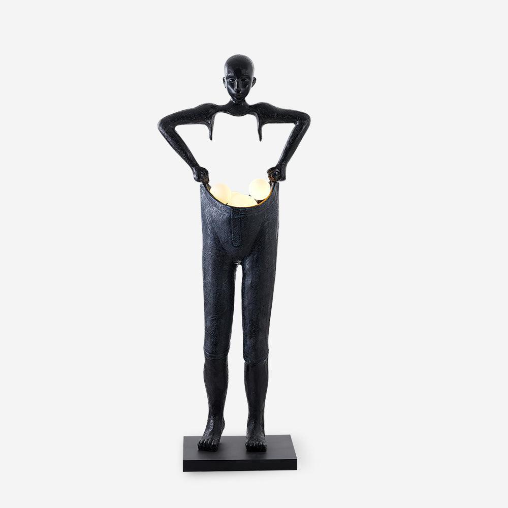 Vamiryra Sculptural Black Floor Lamp-Neutral Decor