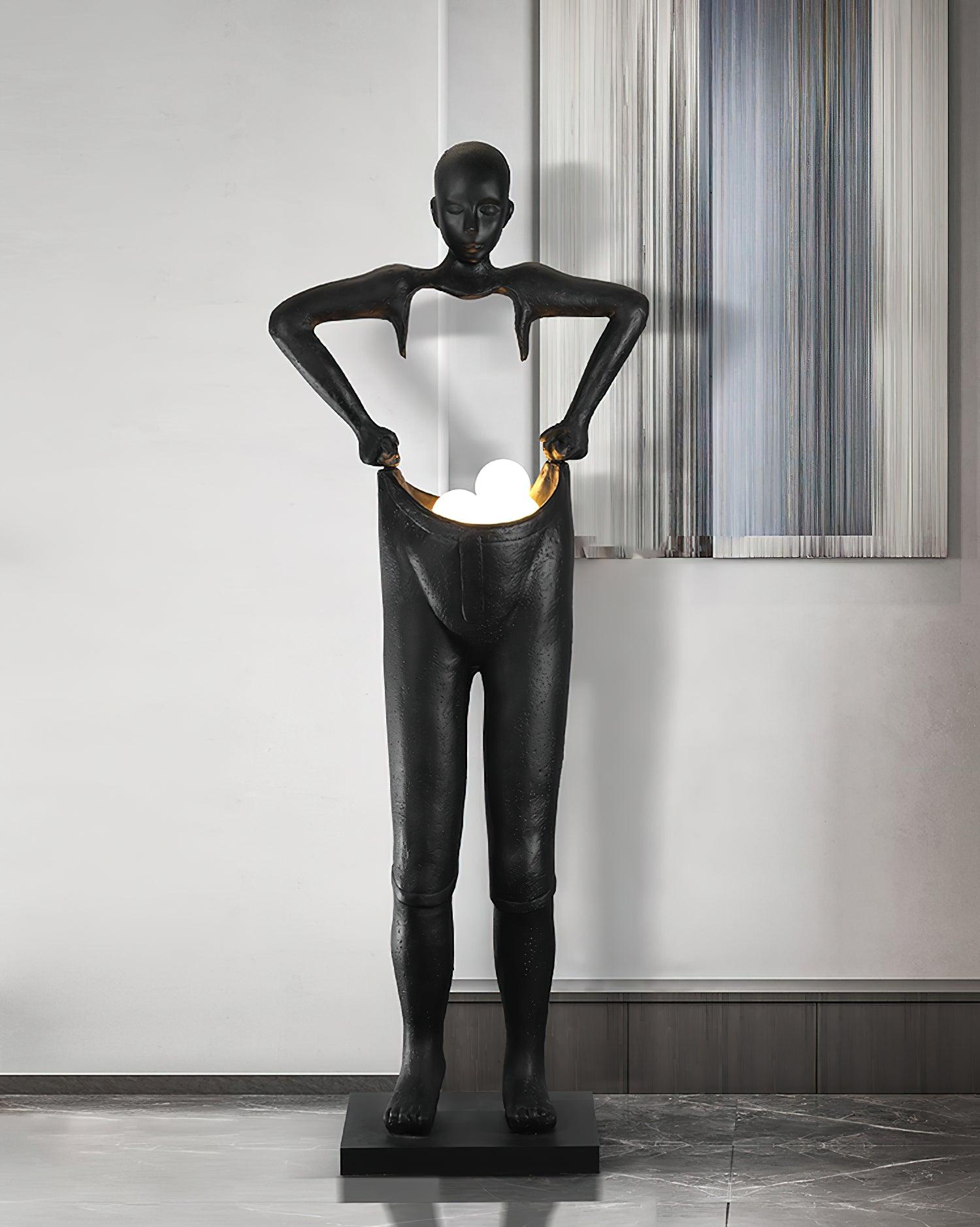 Vamiryra Sculptural Black Floor Lamp-Neutral Decor