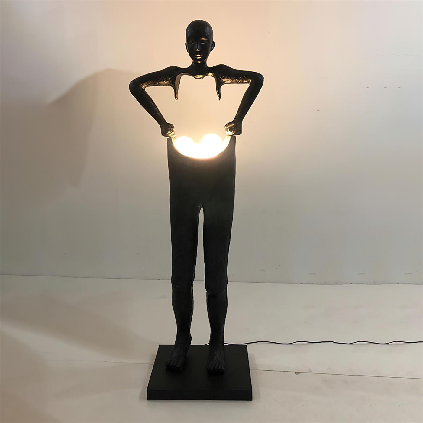 Vamiryra Sculptural Black Floor Lamp-Neutral Decor