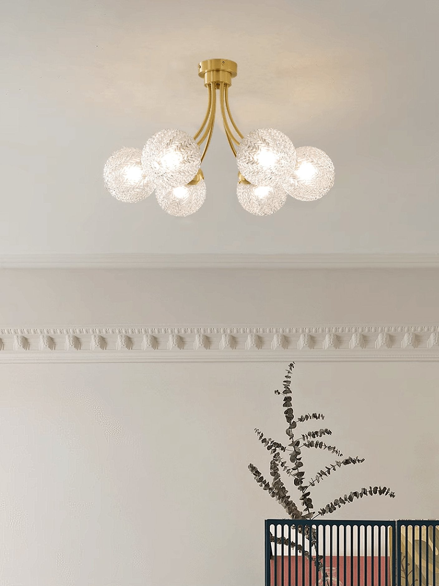 Quve Glass Ceiling Lamp-Neutral Decor