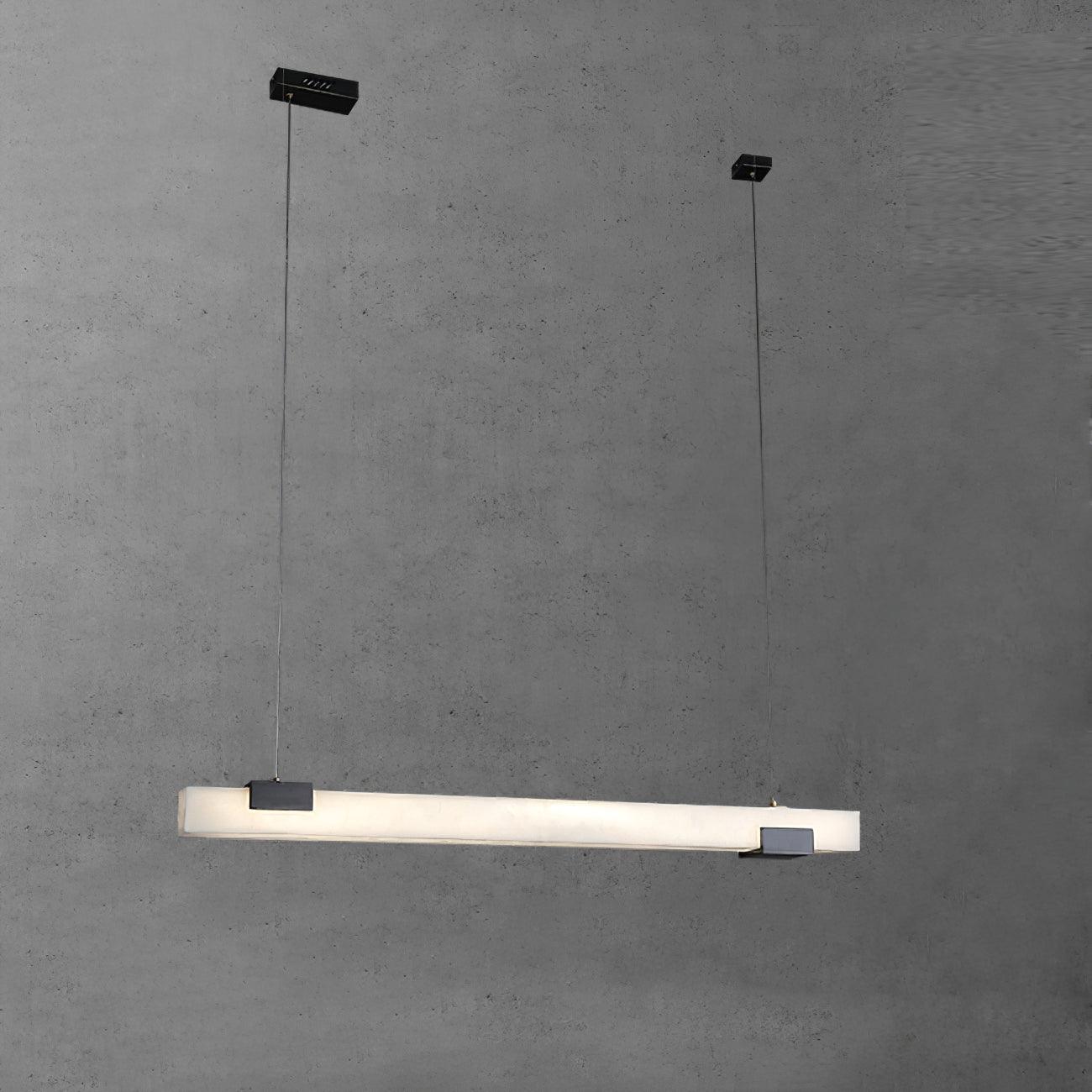 Mivel Minimalist Alabaster Linear Pendant Light-Neutral Decor
