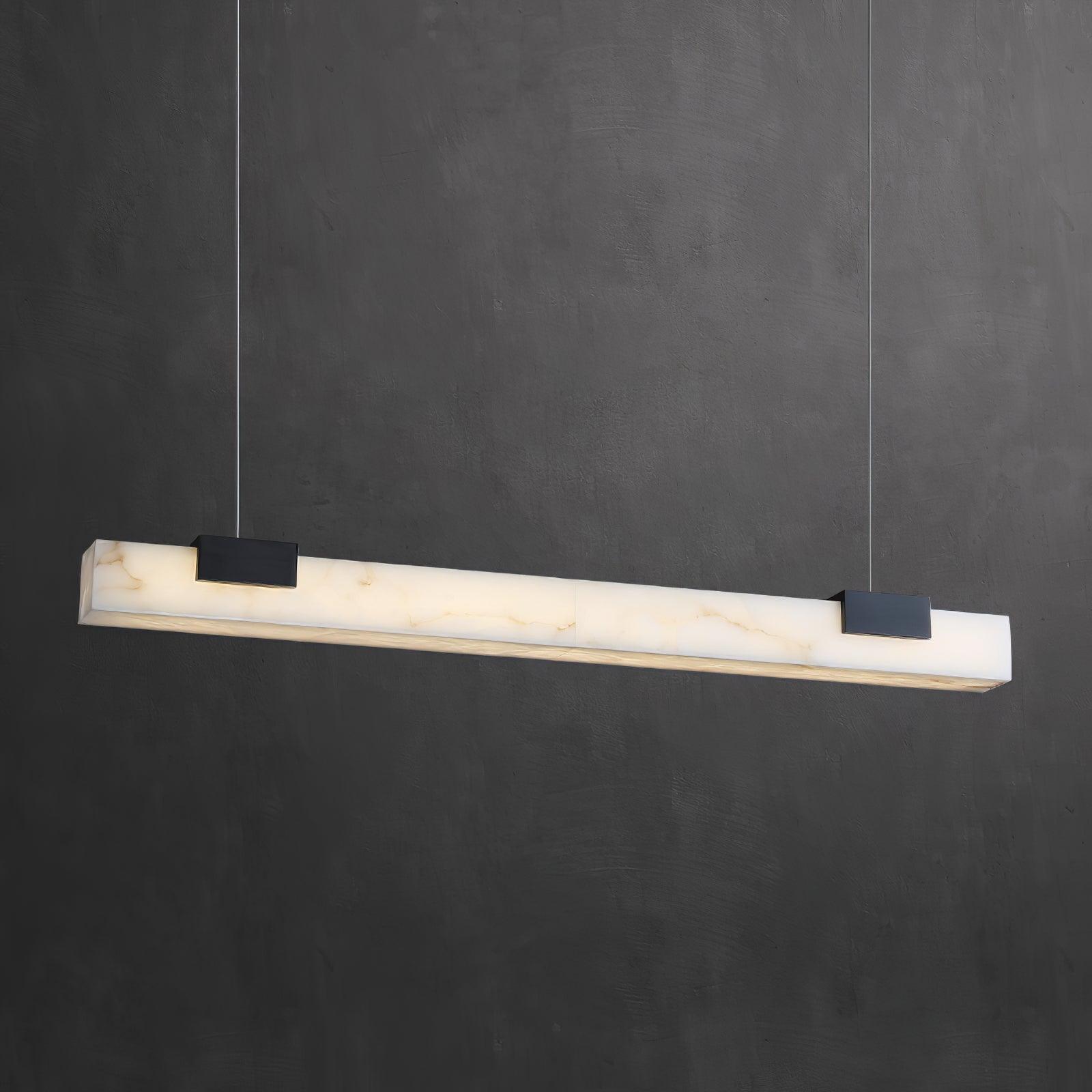 Mivel Minimalist Alabaster Linear Pendant Light-Neutral Decor