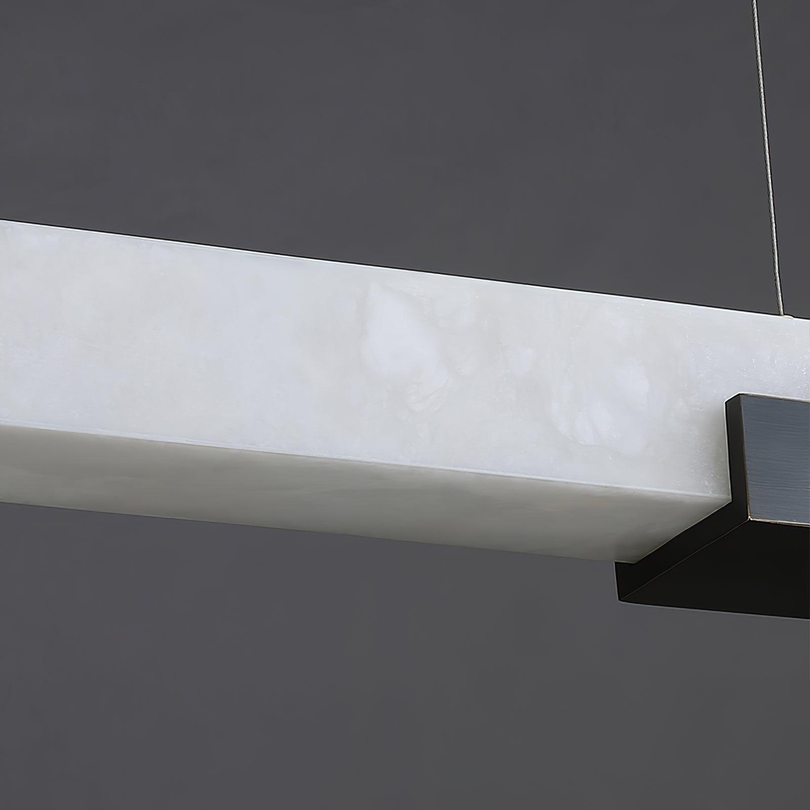 Mivel Minimalist Alabaster Linear Pendant Light-Neutral Decor
