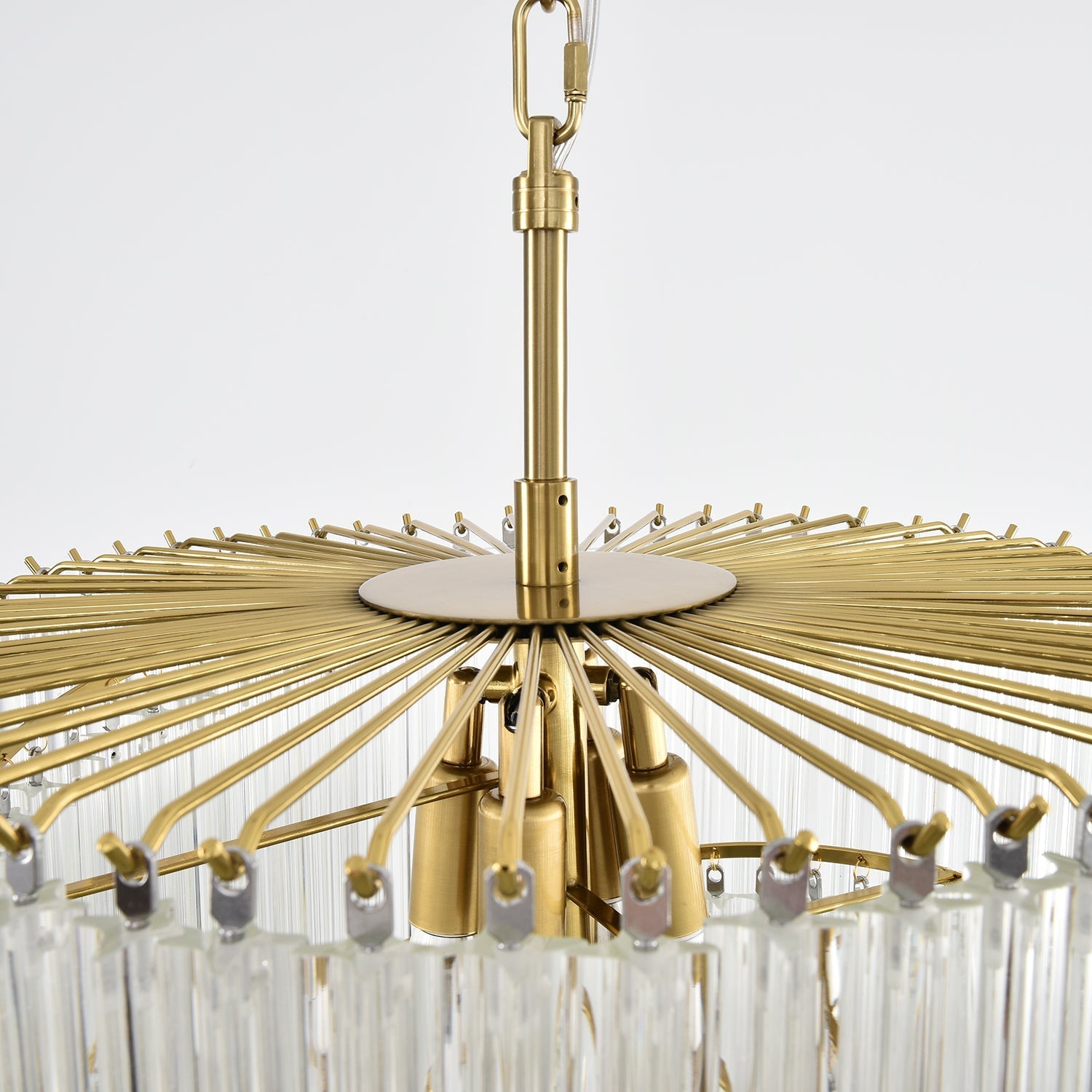 Paisley Spiral Clear Glass Chandelier-Neutral Decor