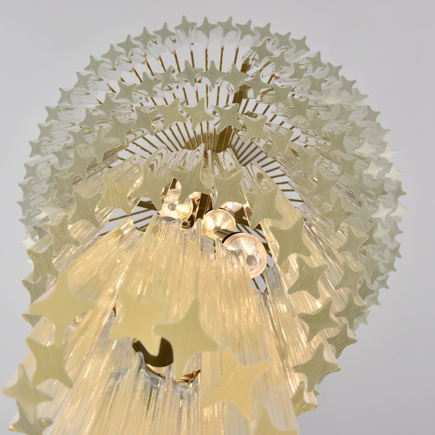 Paisley Spiral Clear Glass Chandelier-Neutral Decor