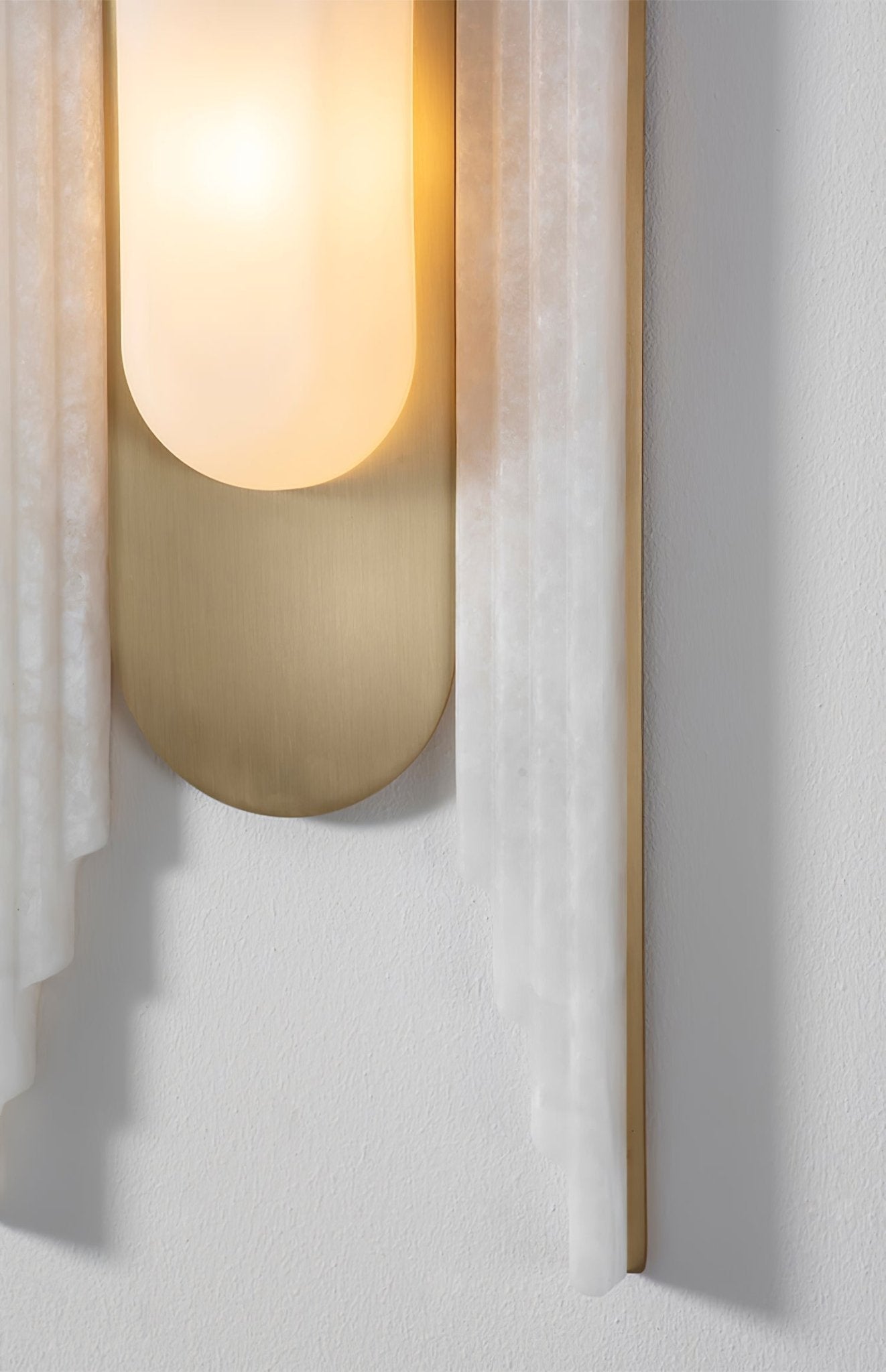 Sytalion Arch Alabaster Wall Light-Neutral Decor