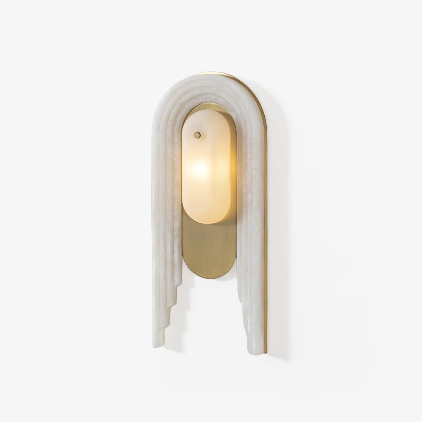 Sytalion Arch Alabaster Wall Light-Neutral Decor