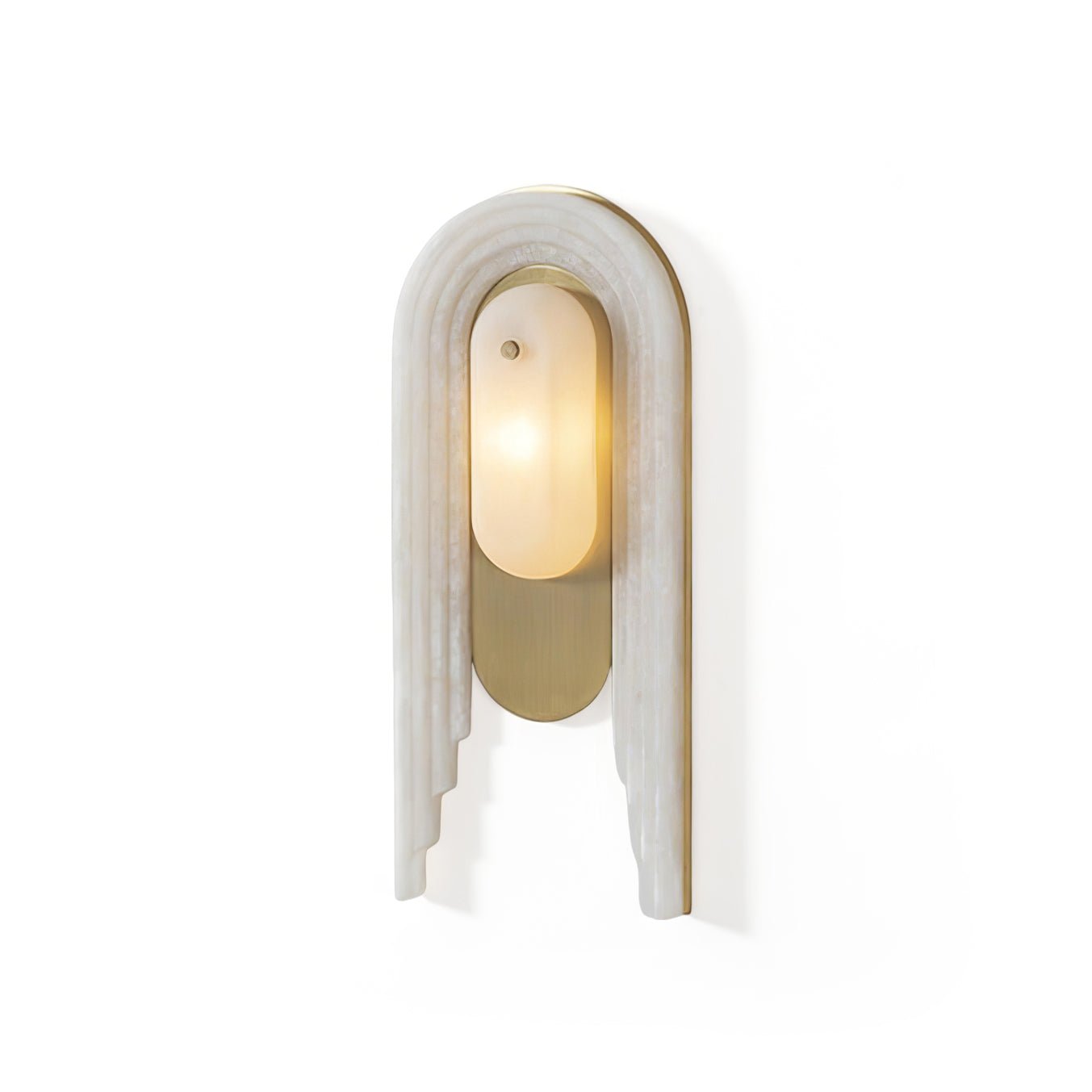 Sytalion Arch Alabaster Wall Light-Neutral Decor
