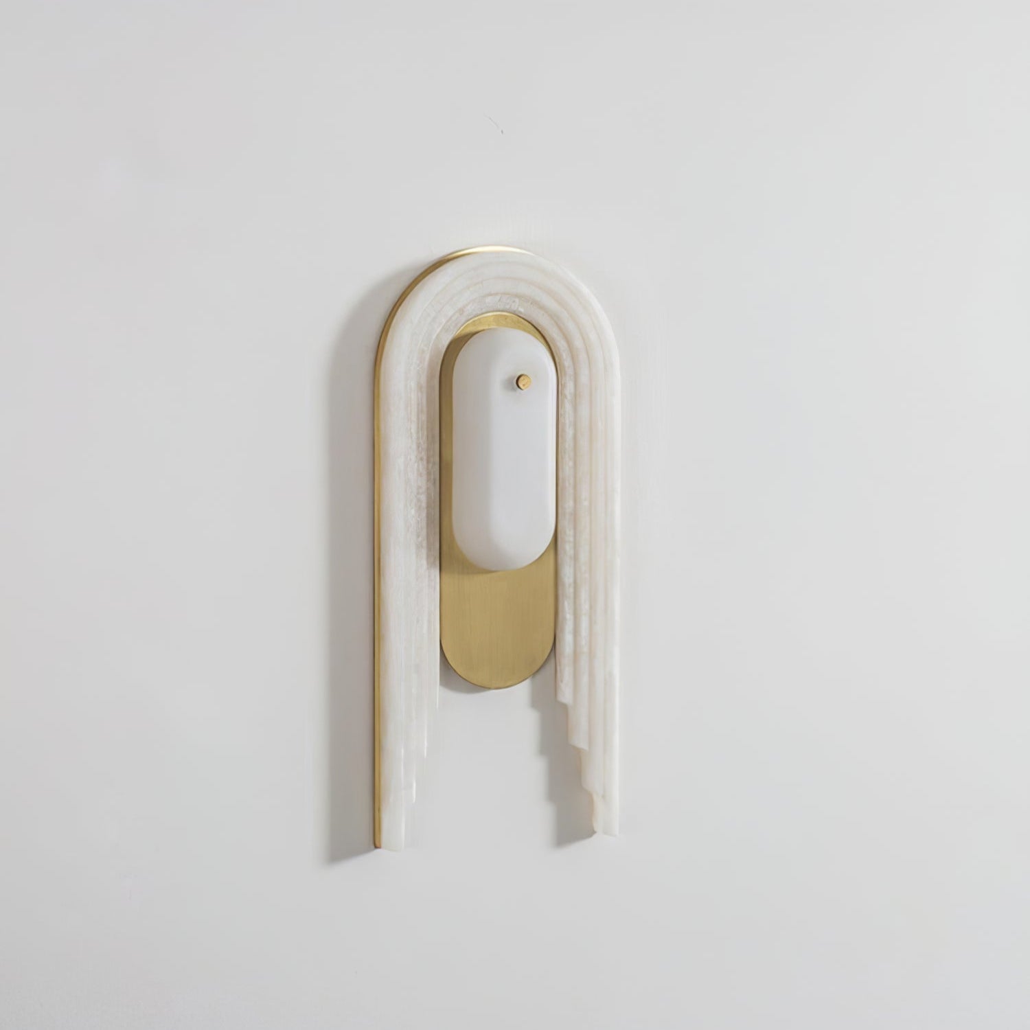 Sytalion Arch Alabaster Wall Light-Neutral Decor