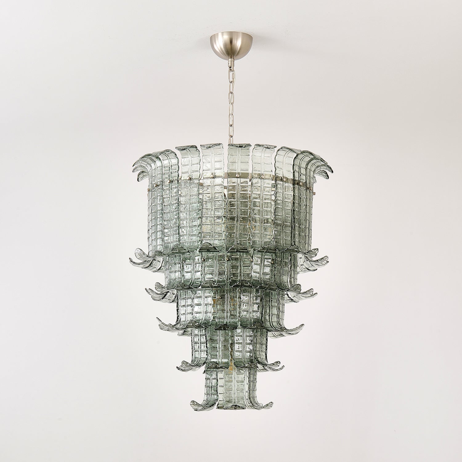 Yisk Chandelier Cascade Murano Glass Tiered Vintage-Neutral Decor
