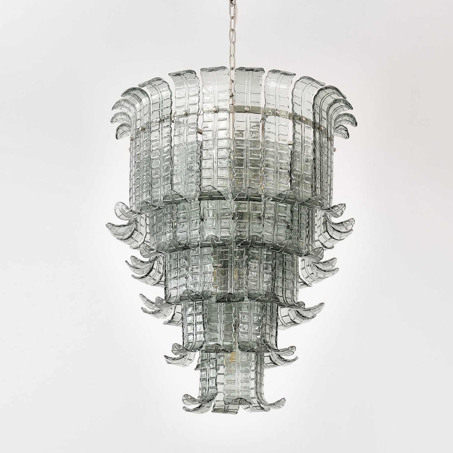 Yisk Chandelier Cascade Murano Glass Tiered Vintage-Neutral Decor