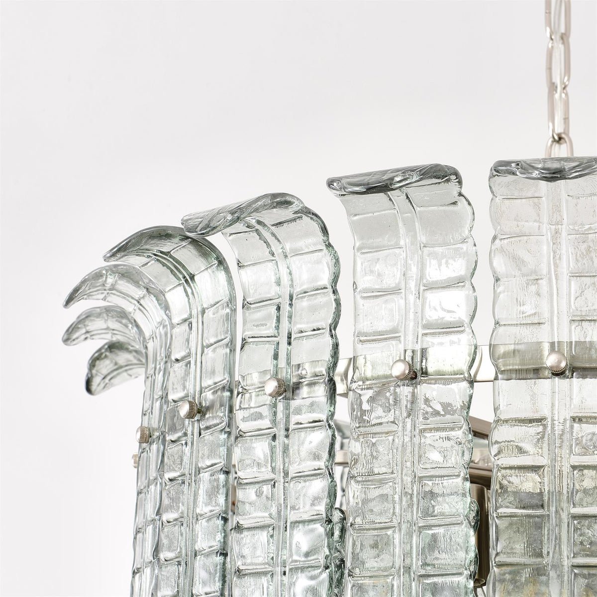 Yisk Chandelier Cascade Murano Glass Tiered Vintage-Neutral Decor