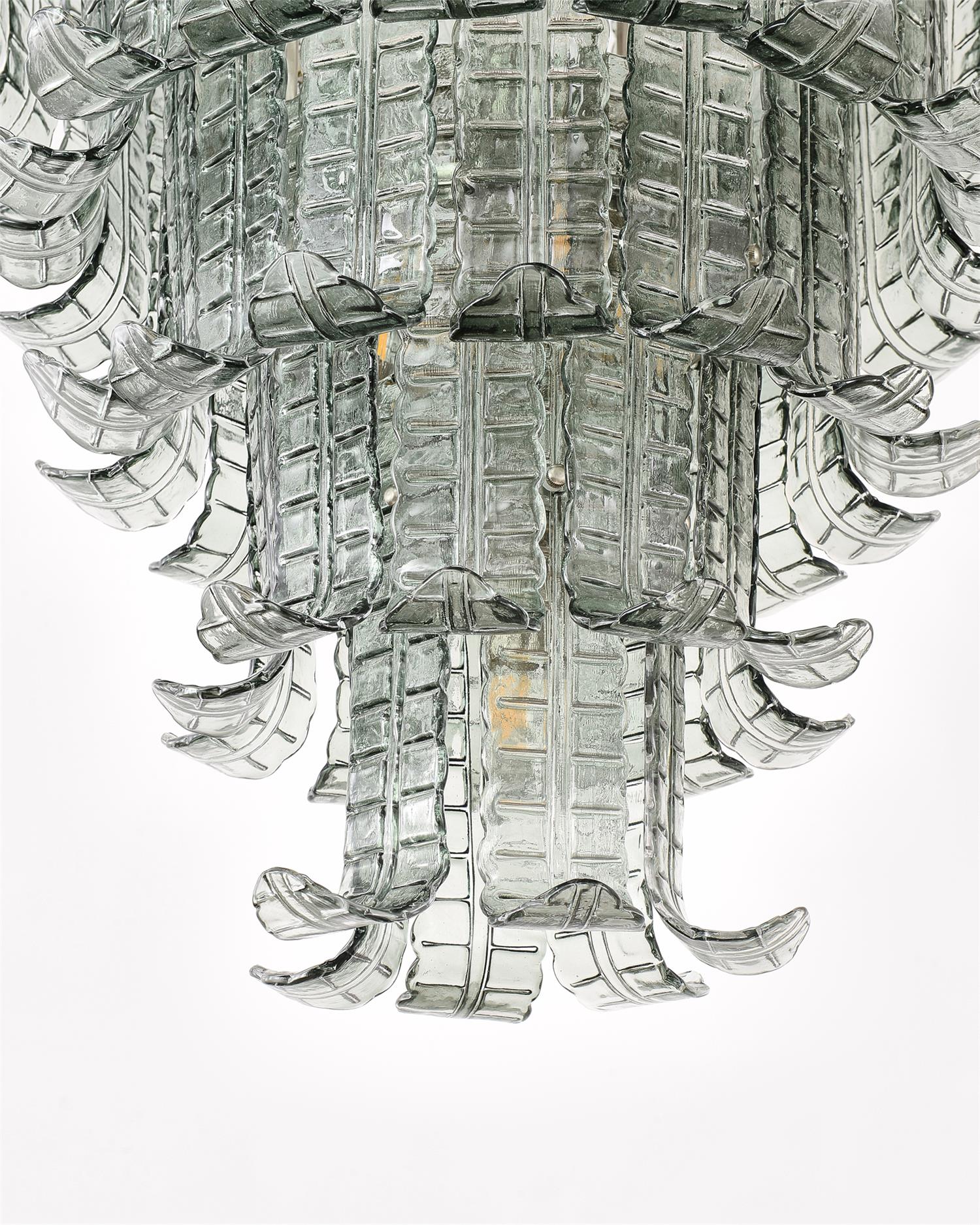 Yisk Chandelier Cascade Murano Glass Tiered Vintage-Neutral Decor