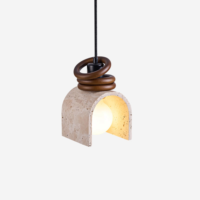 Ritta Pendant Light Travertine  Arched