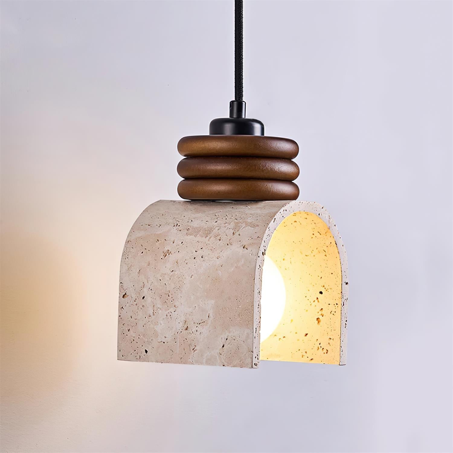 Ritta Pendant Light Travertine  Arched