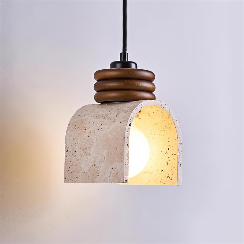 Ritta Pendant Light Travertine  Arched