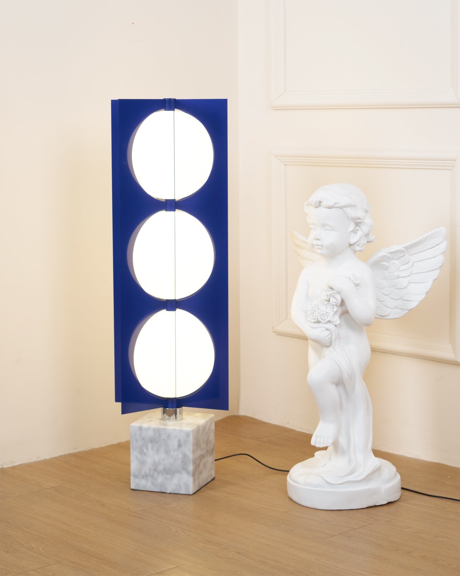 Vanell Marble Floor Lamp-Neutral Decor