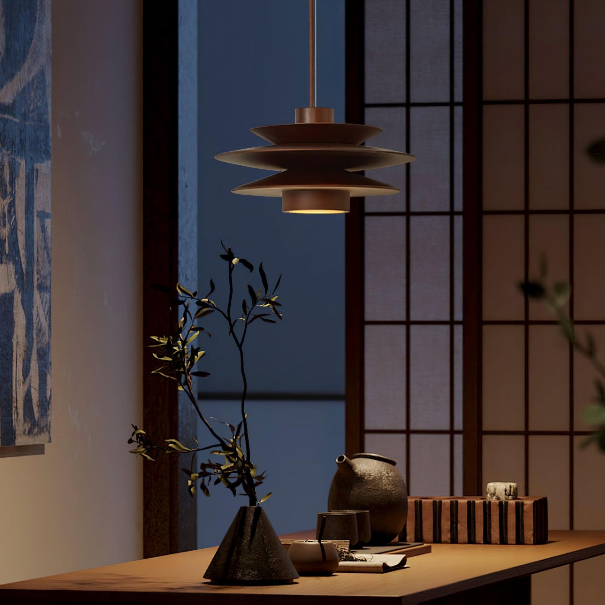 Elorda Wooden Retro Pendant Light-Neutral Decor