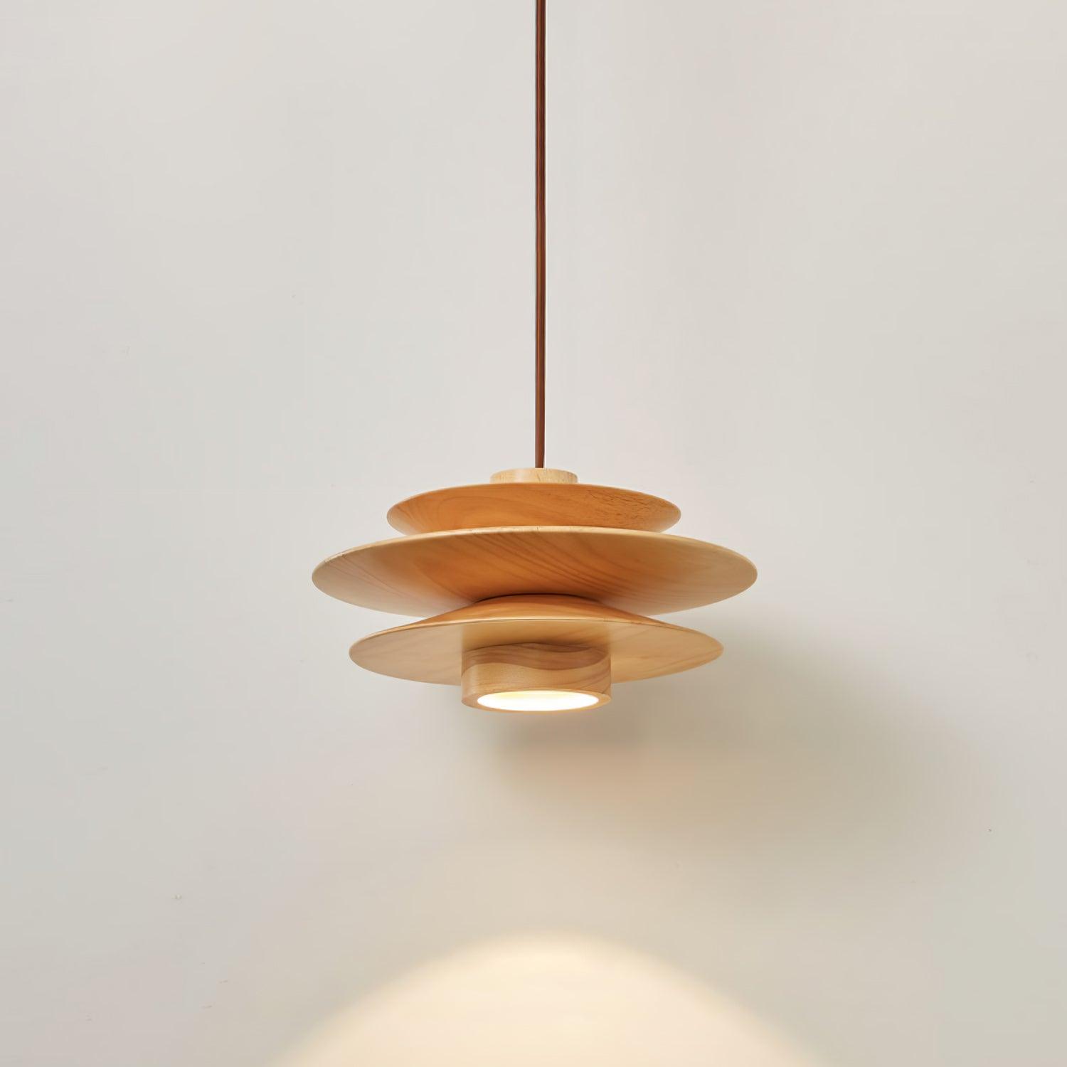 Elorda Wooden Retro Pendant Light-Neutral Decor