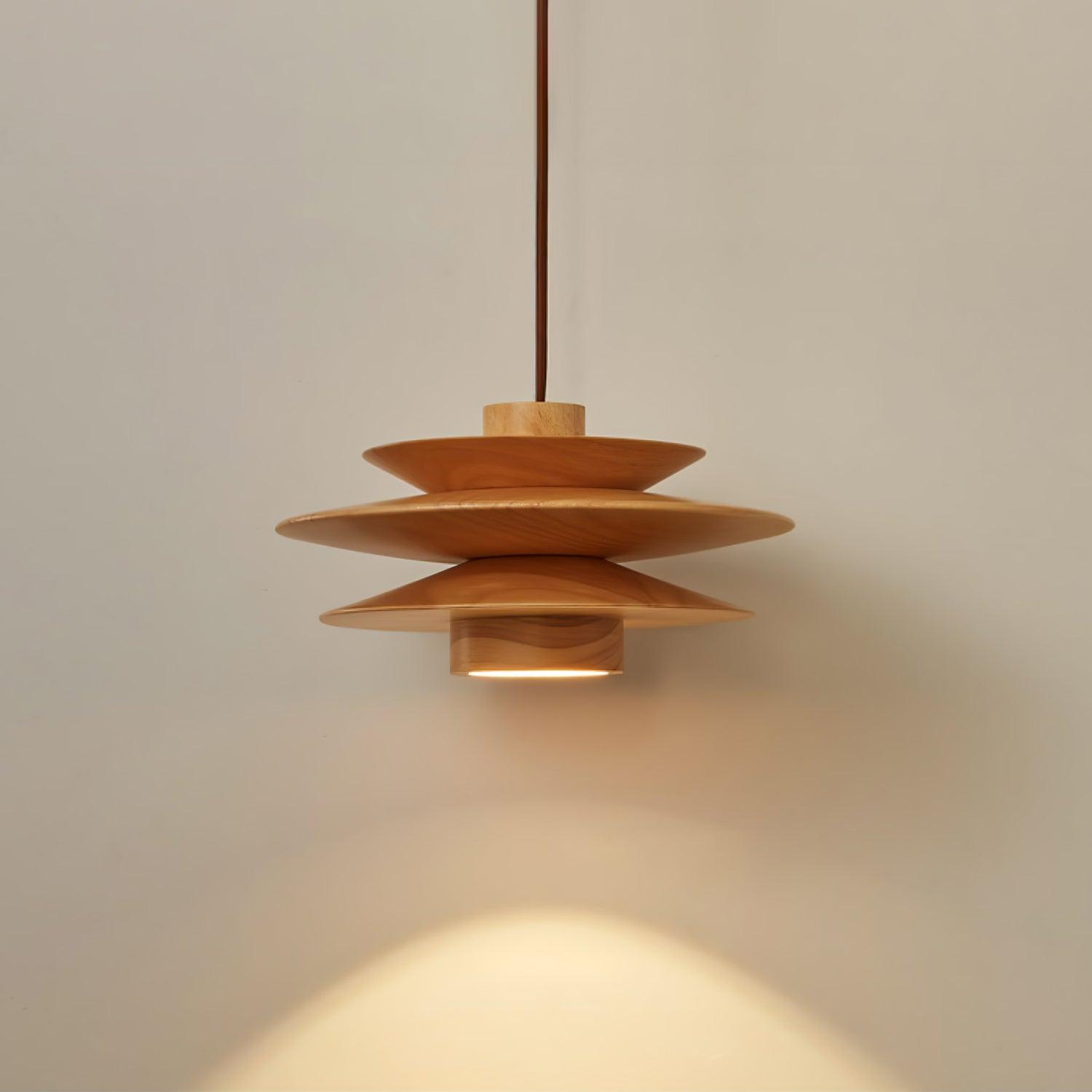 Elorda Wooden Retro Pendant Light-Neutral Decor