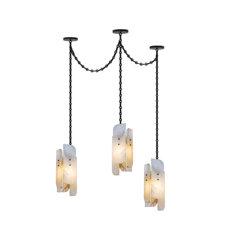 Cascading Chain Cluster Chandelier-Neutral Decor