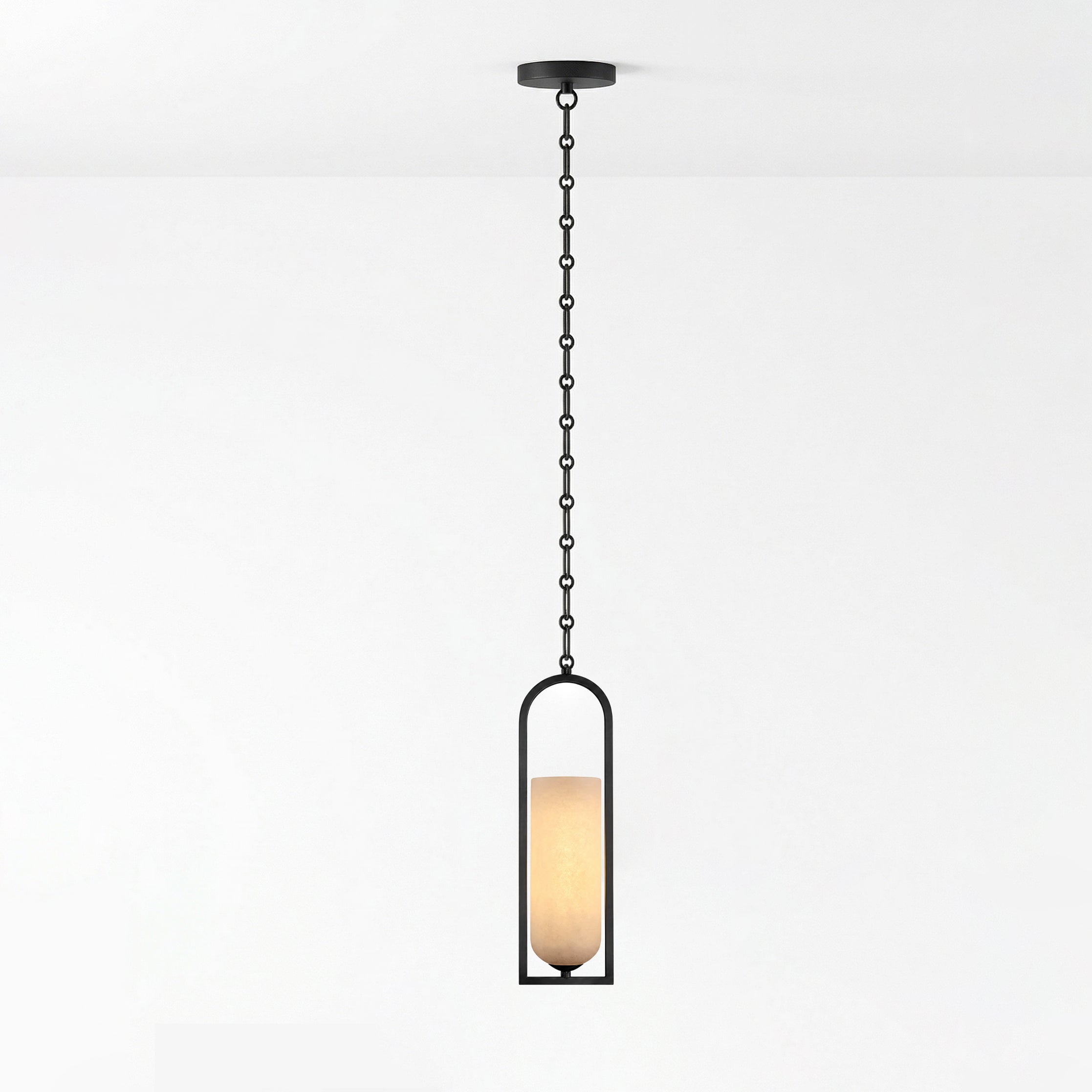 Cascading Chain Lantern Chandelier-Neutral Decor