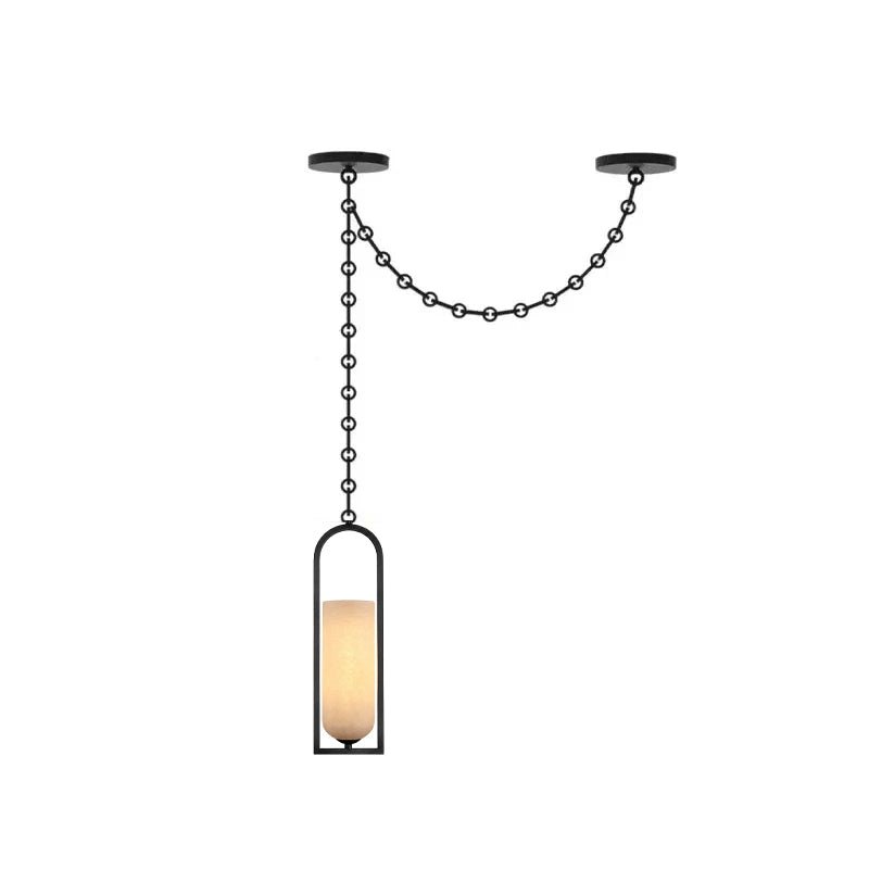 Cascading Chain Lantern Chandelier-Neutral Decor