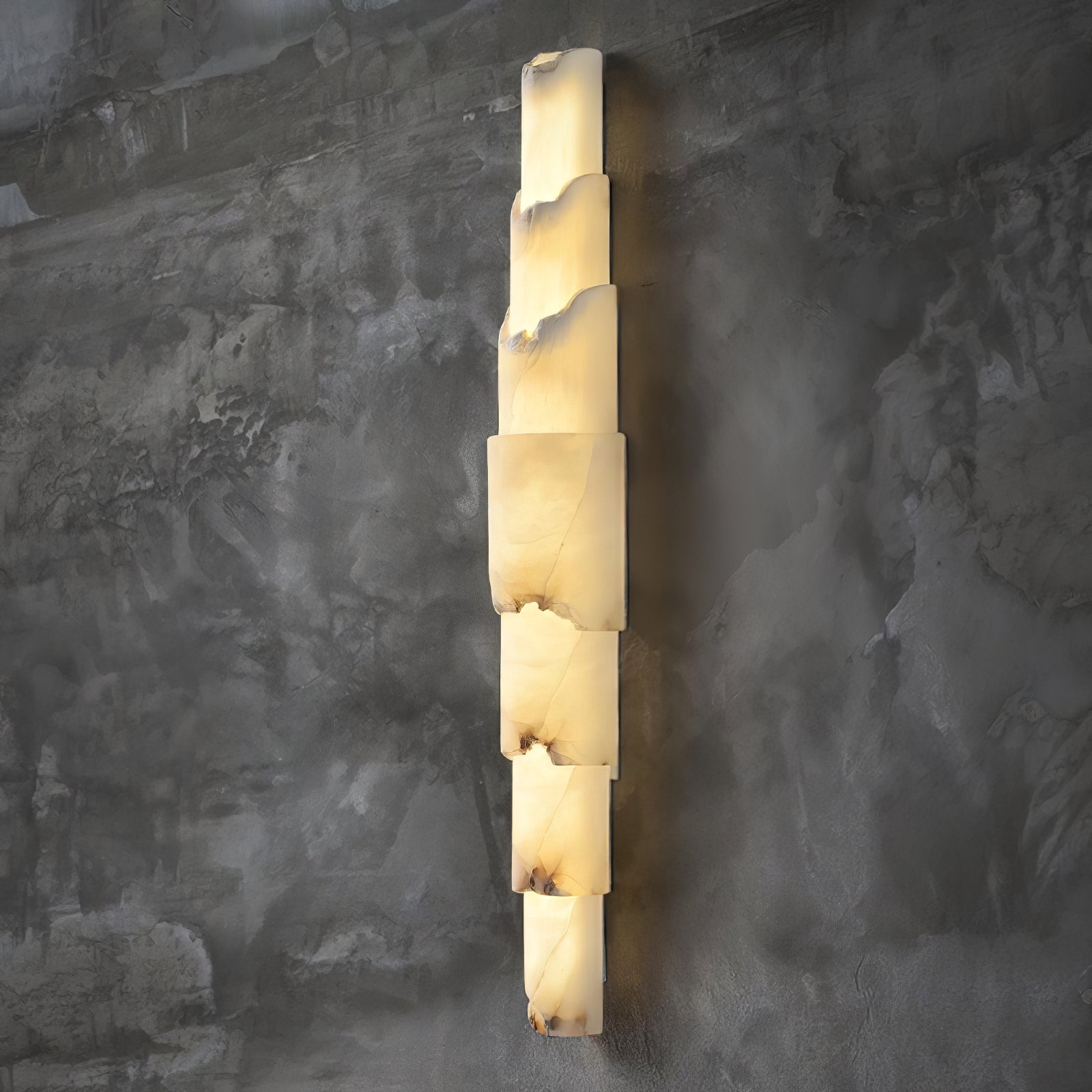 Caspian Multi-layer Alabaster Wall Light-Neutral Decor