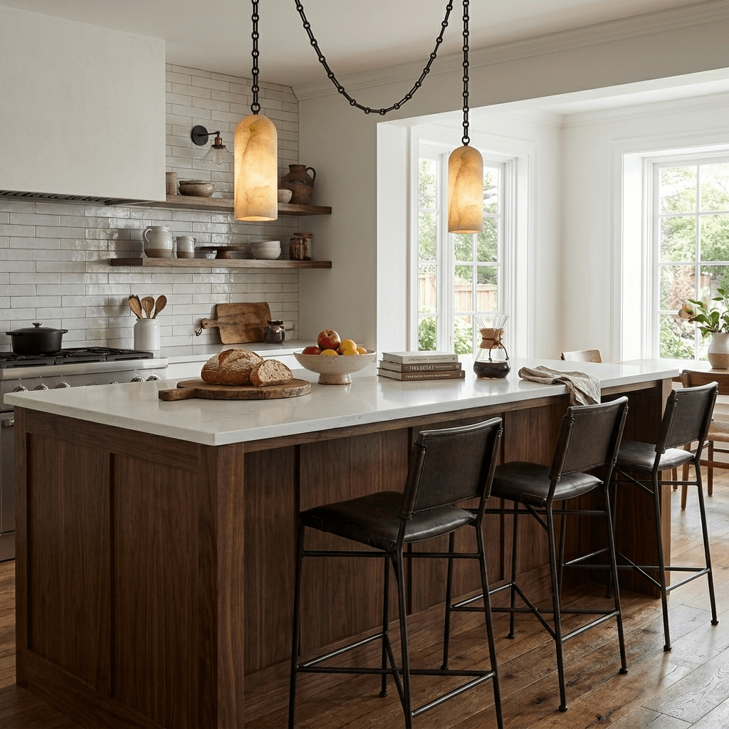 Cascading Chain Capsule Chandelier-Neutral Decor