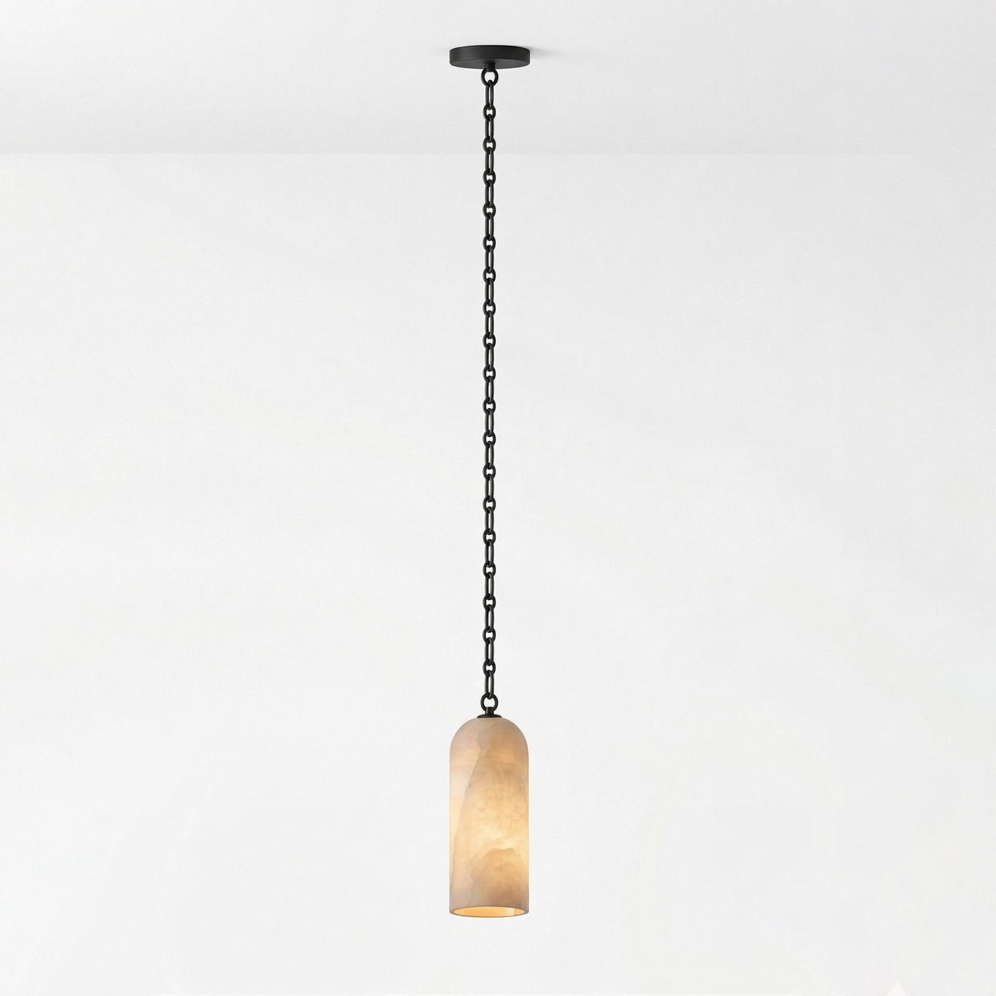 Cascading Chain Capsule Chandelier-Neutral Decor