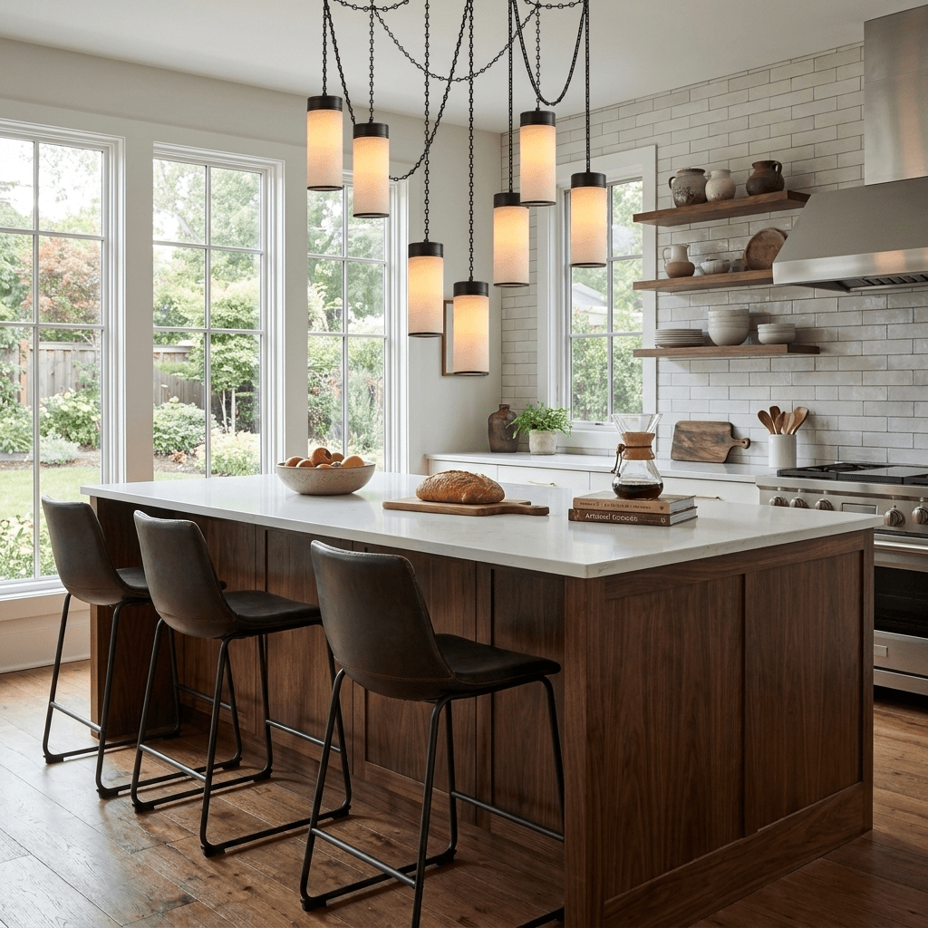 Cascading Chain Cylinder Chandelier-Neutral Decor