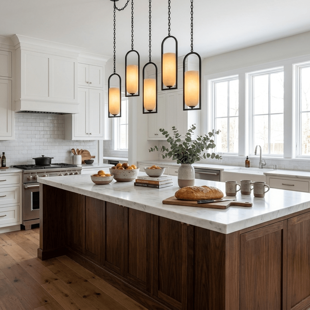 Cascading Chain Lantern Chandelier-Neutral Decor