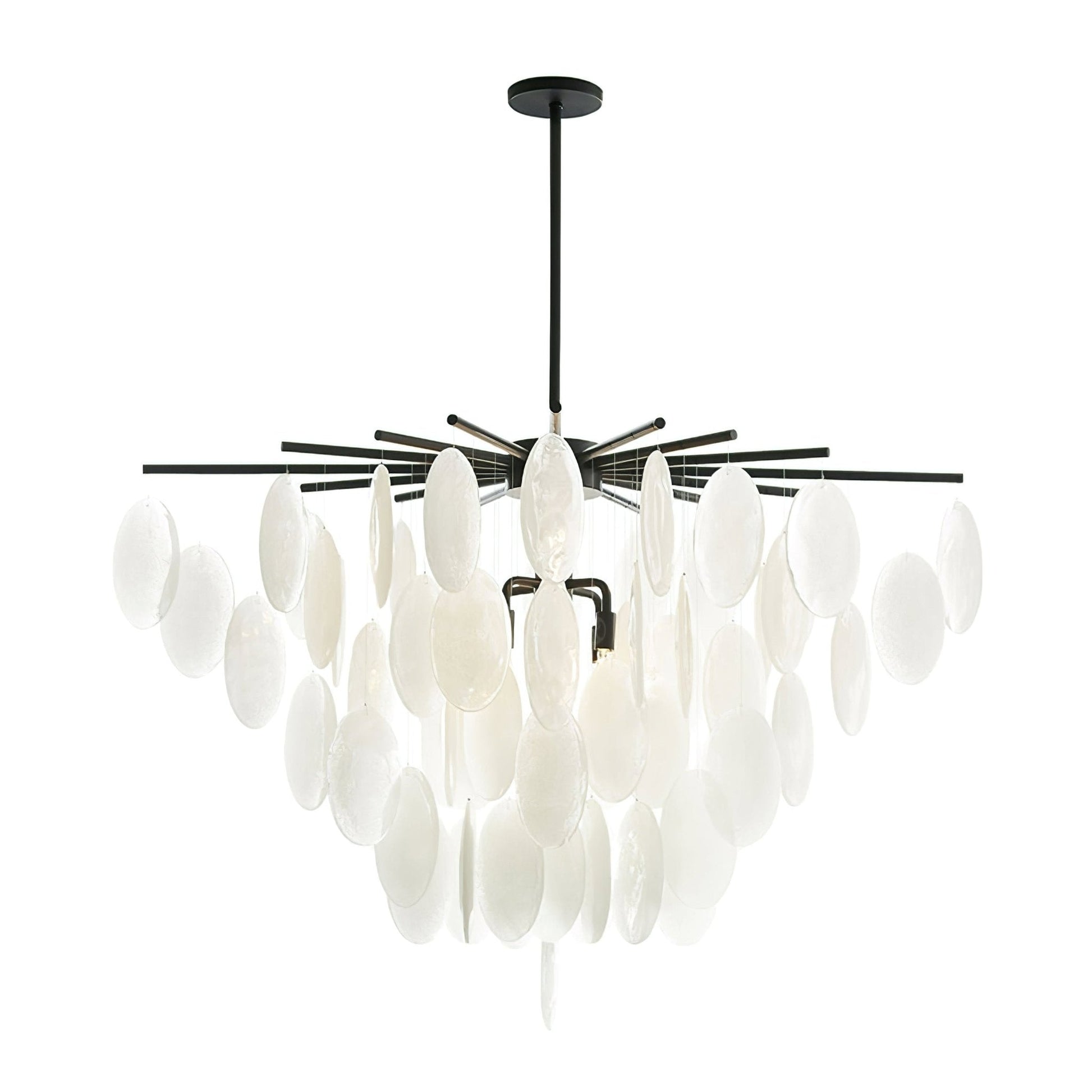 Isaiah Luxury Glass Chandelier-Neutral Decor