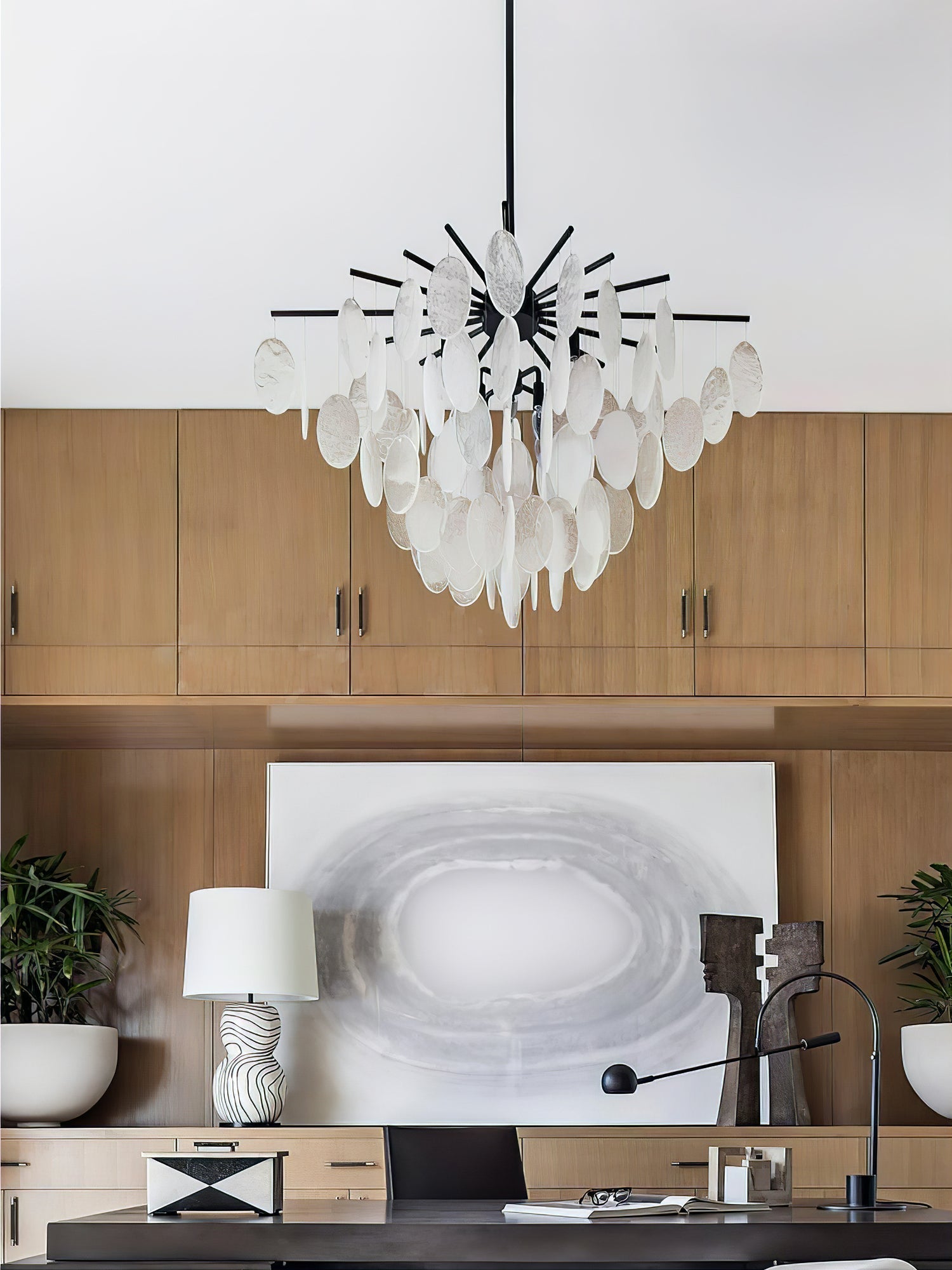 Isaiah Luxury Glass Chandelier-Neutral Decor