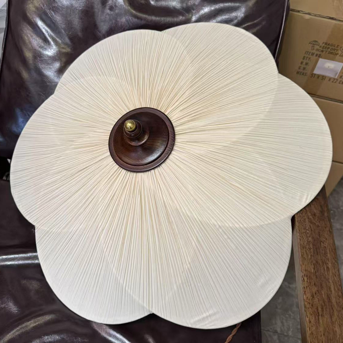 Nira Petal-Inspired Flush Mount Ceiling Light-Neutral Decor
