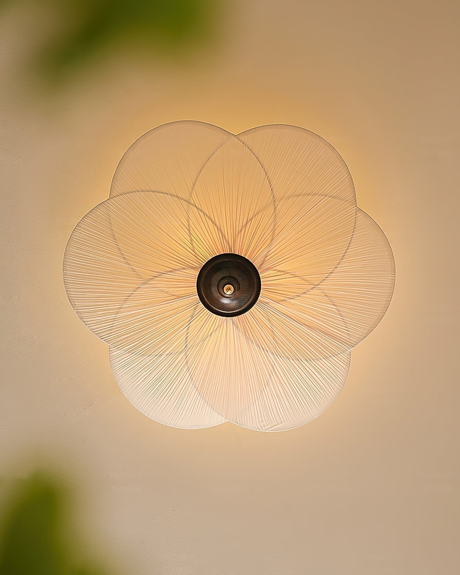 Nira Petal-Inspired Flush Mount Ceiling Light-Neutral Decor