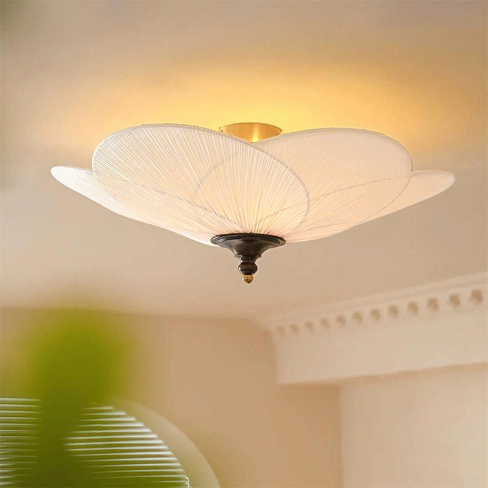 Nira Petal-Inspired Flush Mount Ceiling Light-Neutral Decor