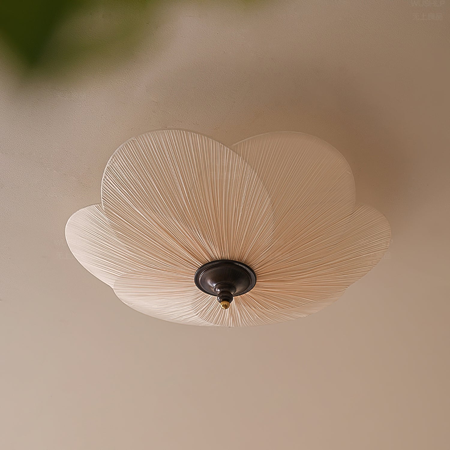 Nira Petal-Inspired Flush Mount Ceiling Light-Neutral Decor