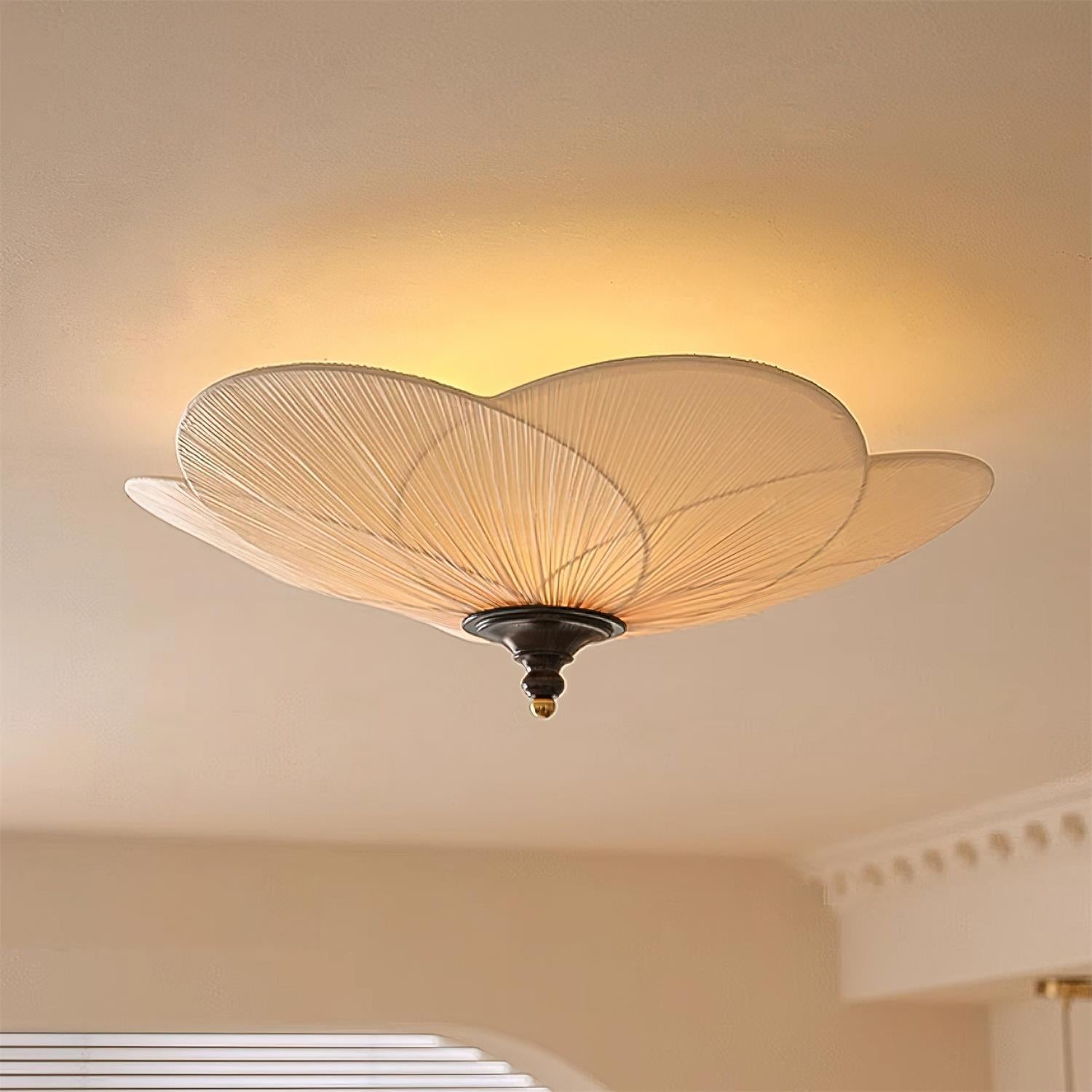 Nira Petal-Inspired Flush Mount Ceiling Light-Neutral Decor